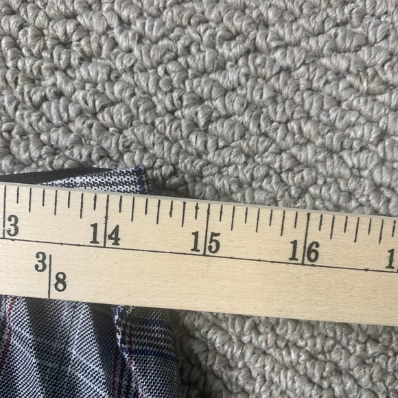 MAAC‎ London Womens Skirt Size Medium Gray Plaid Pleated Midi A-Line Pull On - Picture 7 of 11